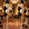 Balloon Column Kit Set of 2 with Stand and Base – 52" Balloon Tower Kit with 52 Latex Balloons (Black Gold White) for Wedding, Baby Shower, Birthday, Bachelorette Party & Event Backdrop Decorations